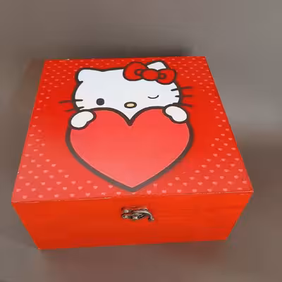 جعبه اسباب بازی کودک مدل کارتونی طرح کیتی کد BB06