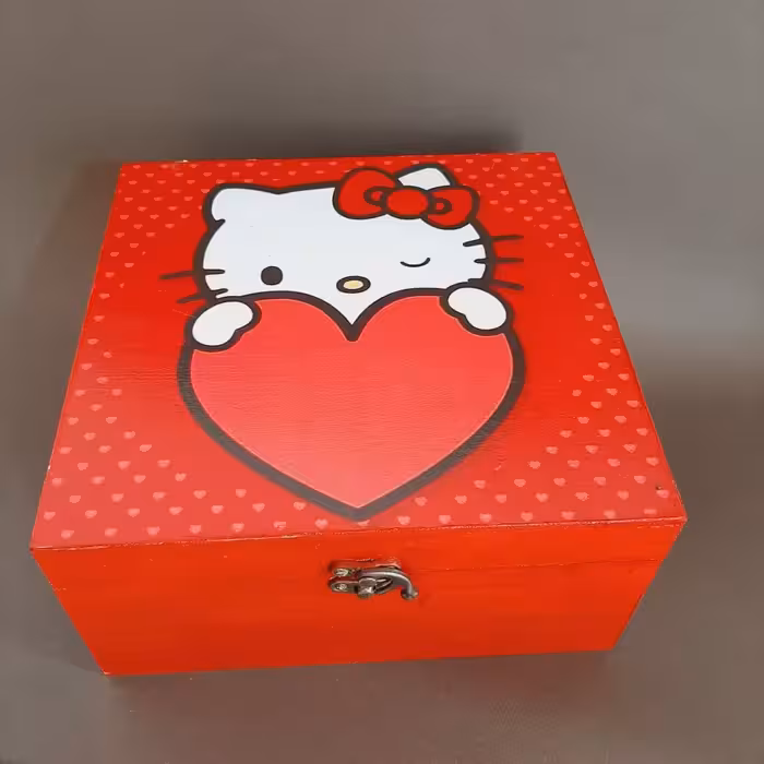 جعبه اسباب بازی کودک مدل کارتونی طرح کیتی کد BB06