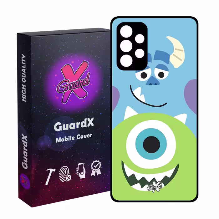 کاور گارد ایکس طرح هیولاها مدل Glass10389 مناسب برای گوشی موبایل سامسونگ Galaxy A32 4G