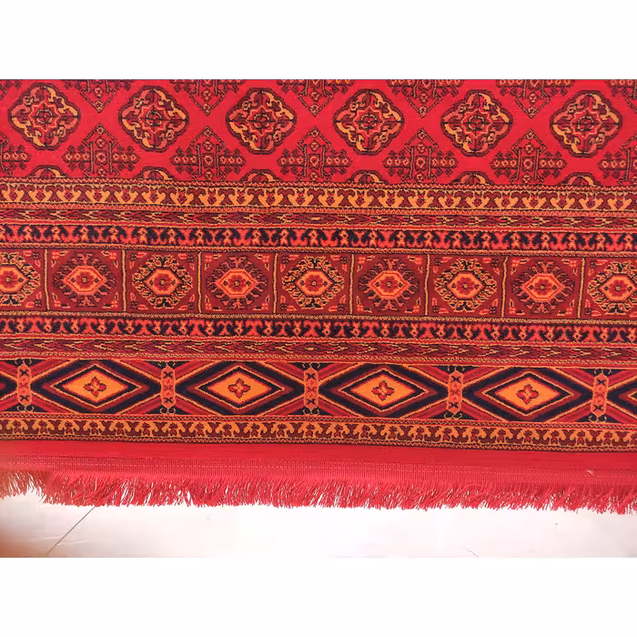 فرش ماشینی زمرد مشهد مدل کهنه نما زمینه لاکی