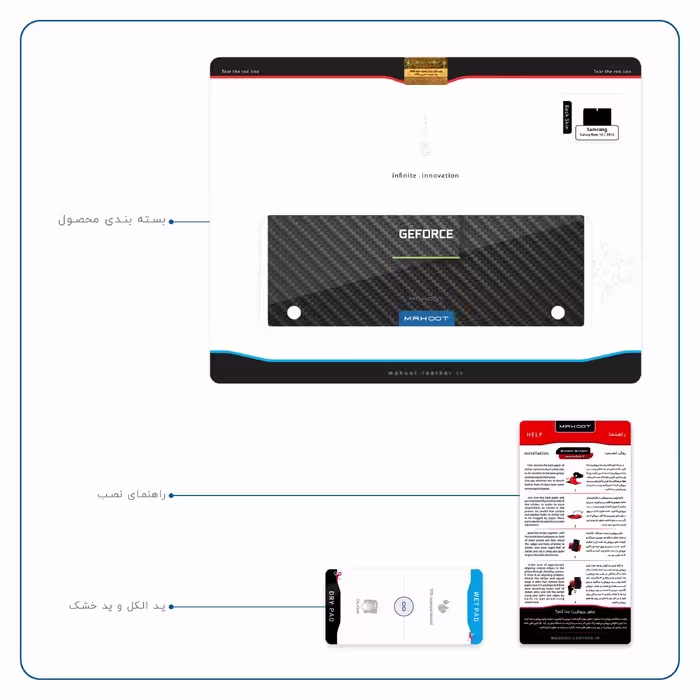 برچسب پوششی ماهوت مدل Nvidia Brand مناسب برای تبلت سامسونگ Galaxy Note 10.1 2012 N8010