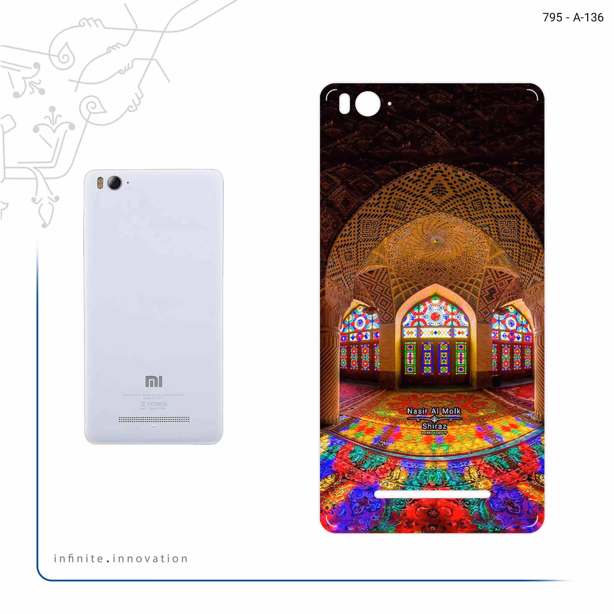 برچسب پوششی ماهوت مدل Nasir Al-Molk Mosque مناسب برای گوشی موبایل شیائومی Mi 4i