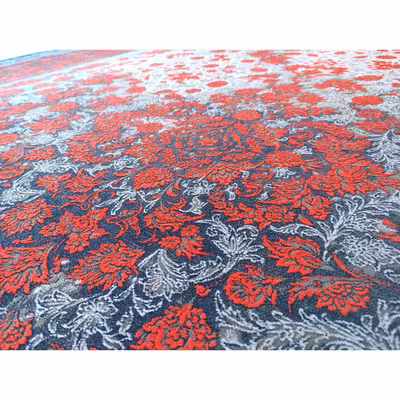 فرش ماشینی زمرد مشهد طرح وینتیج مدل افشان زمینه سورمه ای