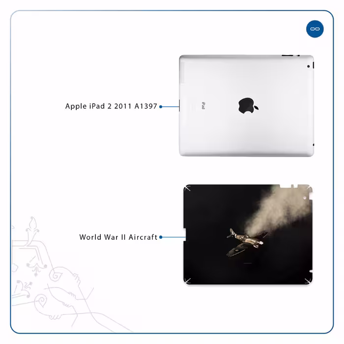 برچسب پوششی ماهوت مدل World War II Aircraft مناسب برای تبلت اپل iPad 2 2011 A1397
