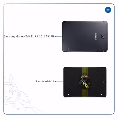 برچسب پوششی ماهوت مدل Real-Madrid-2 مناسب برای تبلت سامسونگ Galaxy Tab S2 9.7 2016 T819N