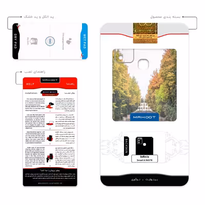 برچسب پوششی ماهوت مدل SHAHZADEH-Garden مناسب برای گوشی موبایل اینفینیکس Smart 6 X657B