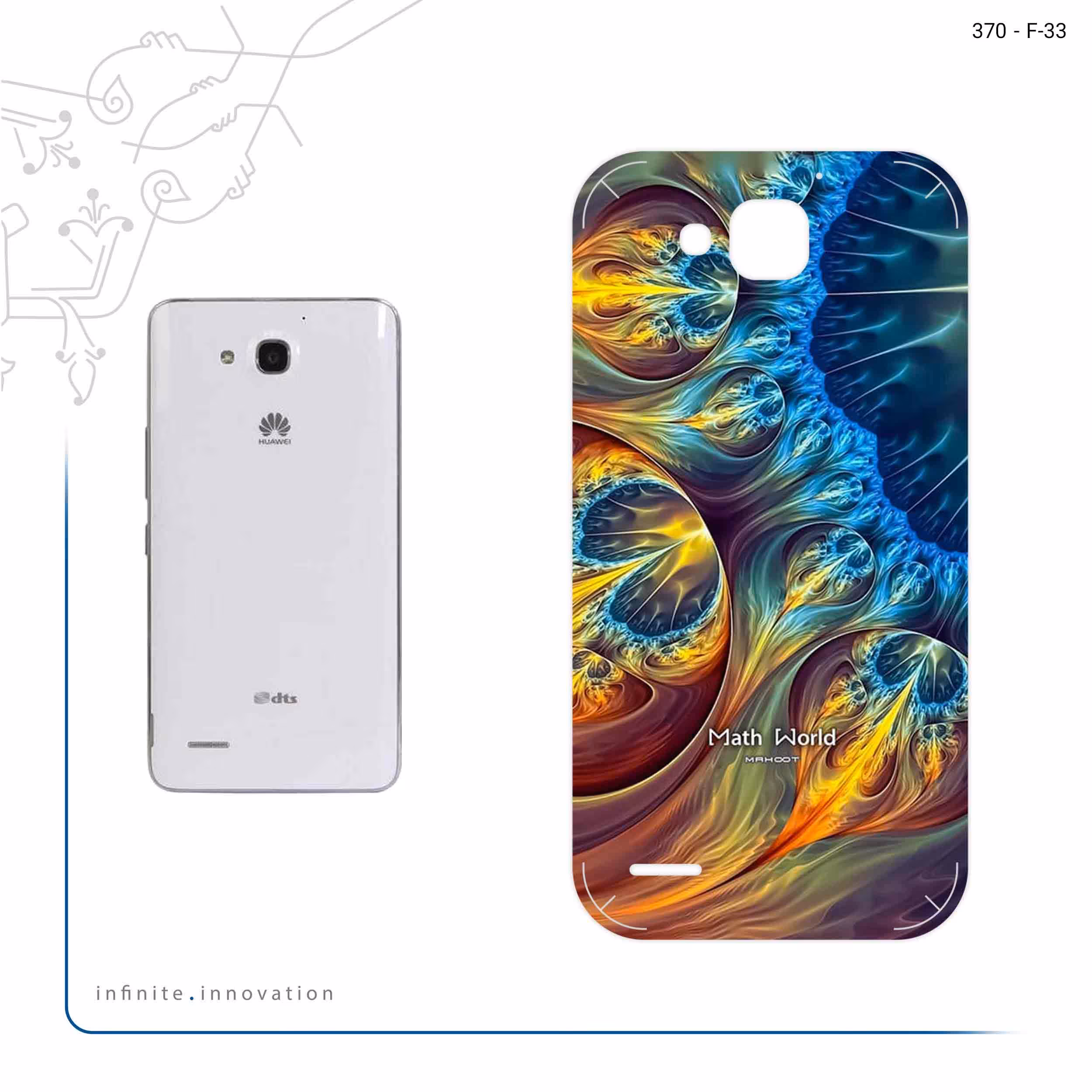 برچسب پوششی ماهوت مدل Mathematical Geometric Shape 8 مناسب برای گوشی موبایل آنر 3X G750