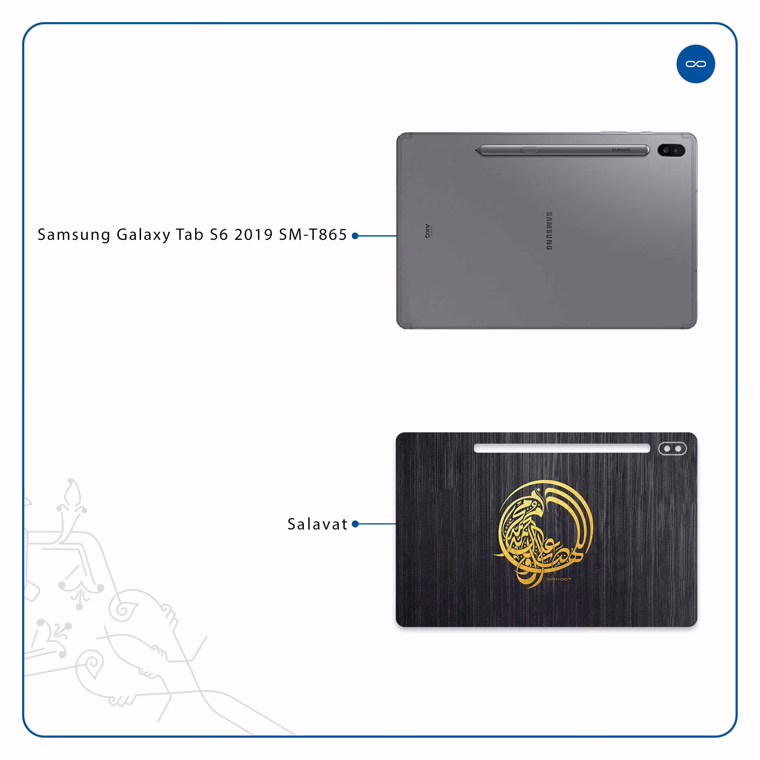 برچسب پوششی ماهوت مدل Salavat مناسب برای تبلت سامسونگ Galaxy Tab S6 2019 SM-T865