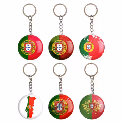 جاکلیدی خندالو مدل پرچم پرتغال کد 1213B مجموعه 6 عددی