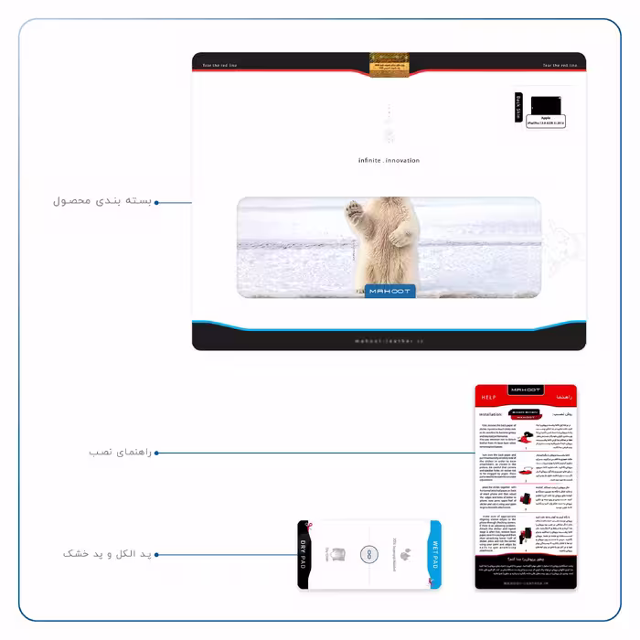 برچسب پوششی ماهوت مدل Polar bear مناسب برای تبلت اپل iPad Pro 12.9 (GEN 3) 2018 A1895