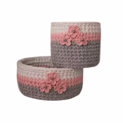 سبد قلاب بافی تریکو مدل bb23 مجموعه دو عددی