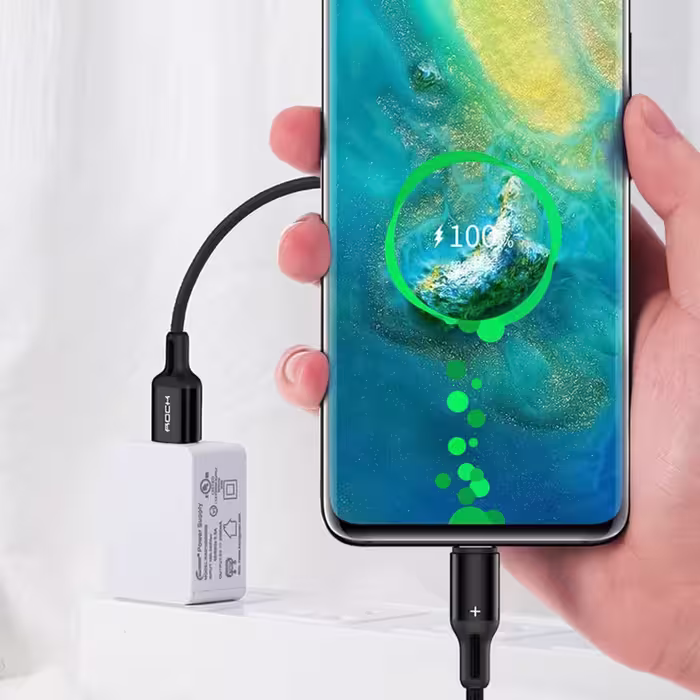 کابل تبدیل USB به لایتنینگ راک مدل R2 طول 1 متر 