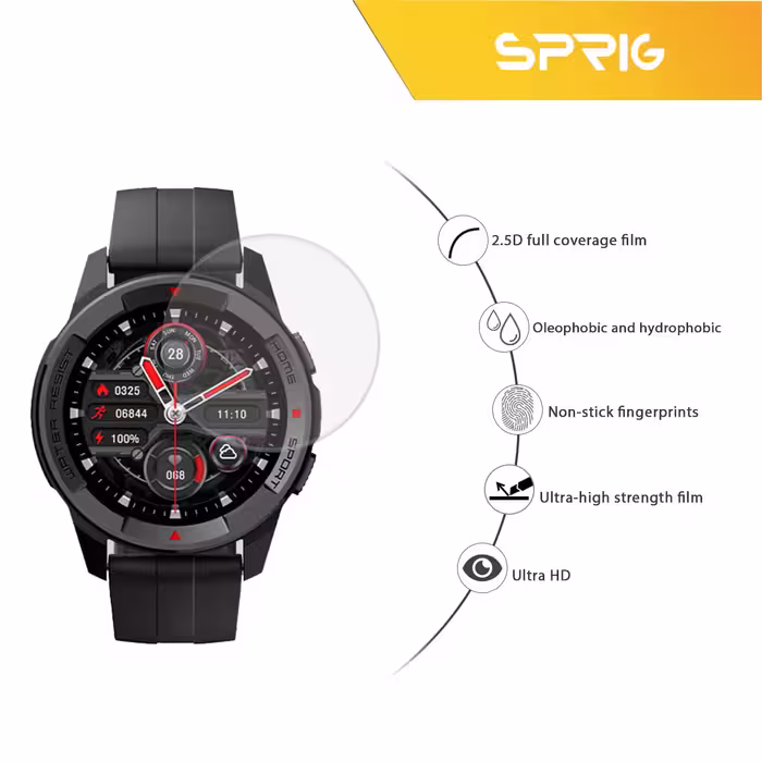 محافظ صفحه نمایش شیشه ای اسپریگ مدل SPG مناسب برای ساعت هوشمند میبرو X1
