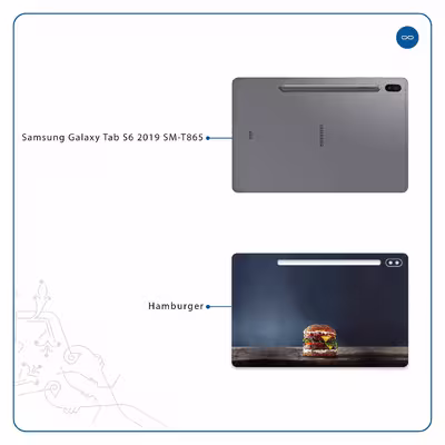 برچسب پوششی ماهوت مدل Hamburger مناسب برای تبلت سامسونگ Galaxy Tab S6 2019 SM-T865