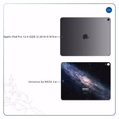 برچسب پوششی ماهوت مدل Universe-by-NASA-3 مناسب برای تبلت اپل iPad Pro 12.9 (GEN 3) 2018 A1876