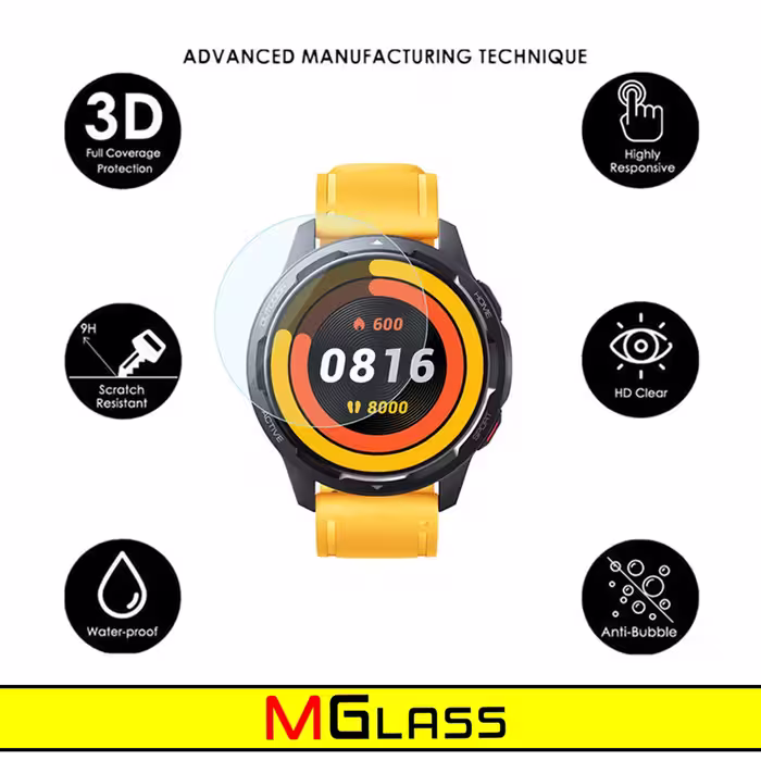 محافظ صفحه نمایش شیشه‌ای ام گلس مدل SH-MG مناسب برای ساعت هوشمند سامسونگGALAXY  Watch 4 44mm بسته دو عددی