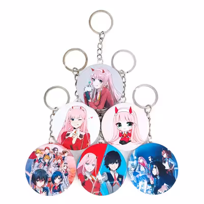 جاکلیدی خندالو مدل انیمه دارلینگ کد 377A مجموعه 6 عددی