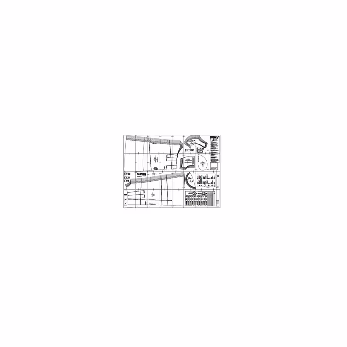 الگو خیاطی تاپ زنانه بوردا استایل کد 6532 سایز 34 تا 46 متد مولر