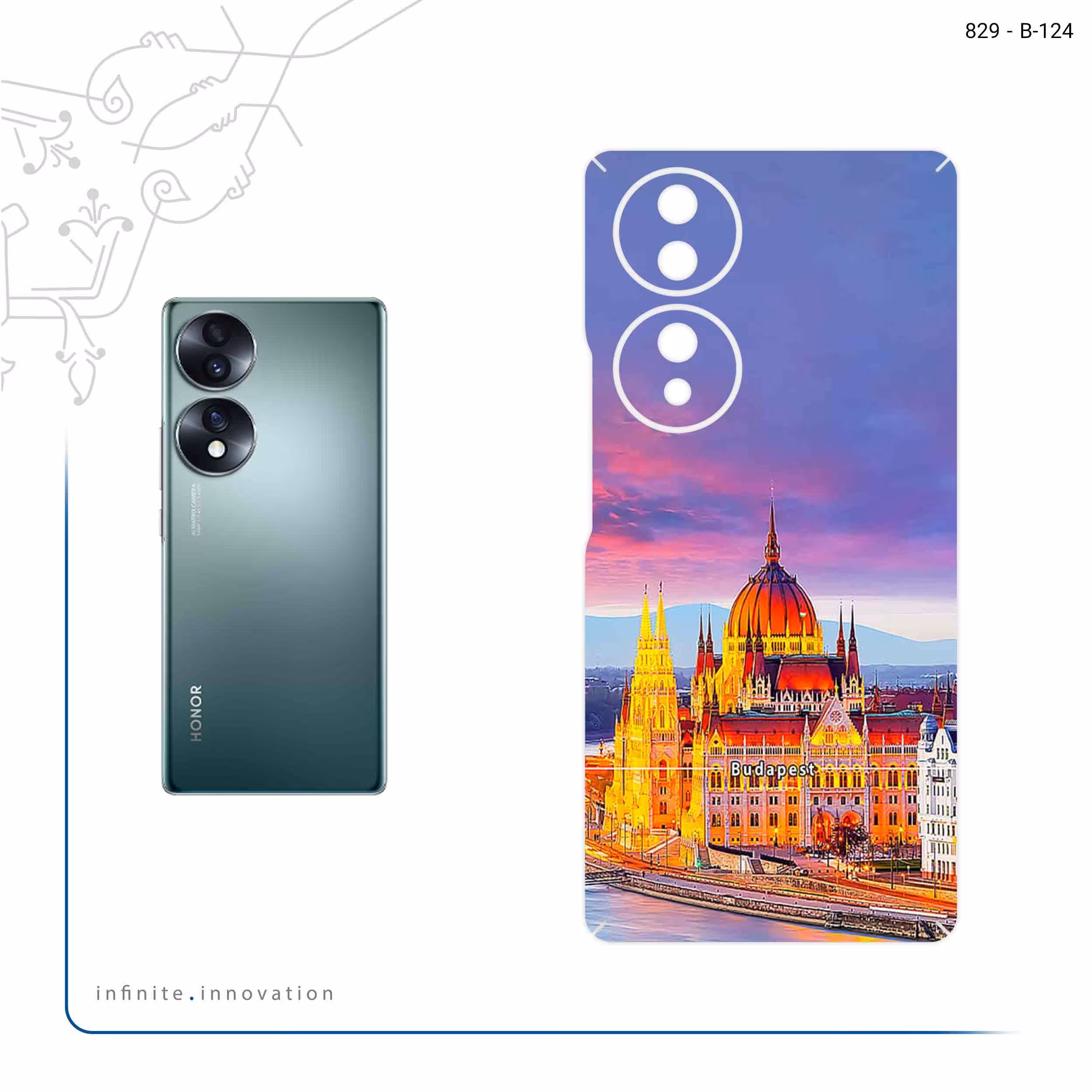 برچسب پوششی ماهوت مدل City of Budapest مناسب برای گوشی موبایل آنر 70