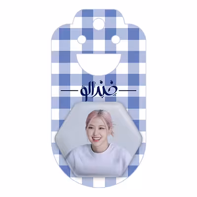 پیکسل خندالو طرح رزی بلک پینک مدل شش ضلعی کد 3673