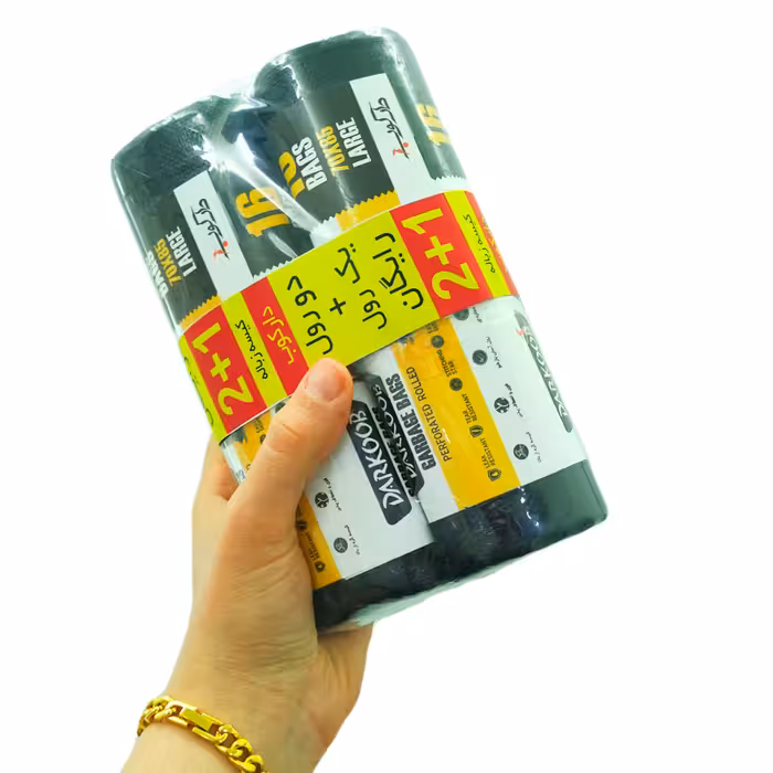 کیسه زباله دارکوب مدل DAR_ZROLsia-LARG16 سه بسته 16 عددی