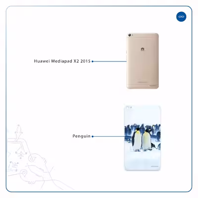 برچسب پوششی ماهوت مدل Penguin مناسب برای تبلت هوآوی Mediapad X2 2015