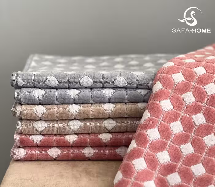 حوله دستی طرح دکورا آذرریس 40×80 سانتی متر