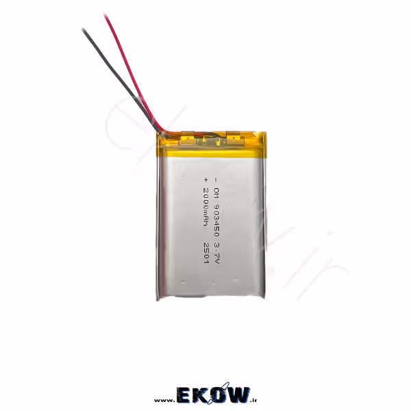 باتری لیتیوم پلیمر 2000mAh(لیتیوم li-po 903450 37v 2000mAh 2501)