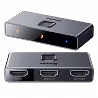 سوییچ دو پورت HDMI بیسوس مدل Matrix HDMI Switcher CAHUB-BC0G