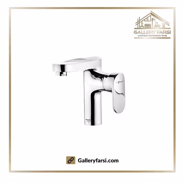 شیر روشویی شودر پایه کوتاه مدل اسمارت کروم