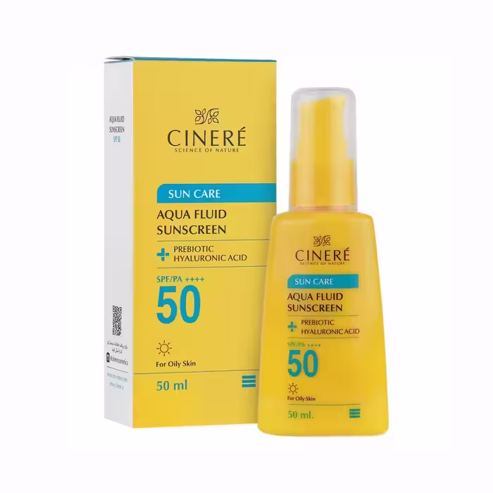 ضد آفتاب آکوا فلوئید پوست چرب SPF50 بی رنگ سینره
