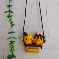 آویز ماشین طرح جوجه دوتایی | amazonchi