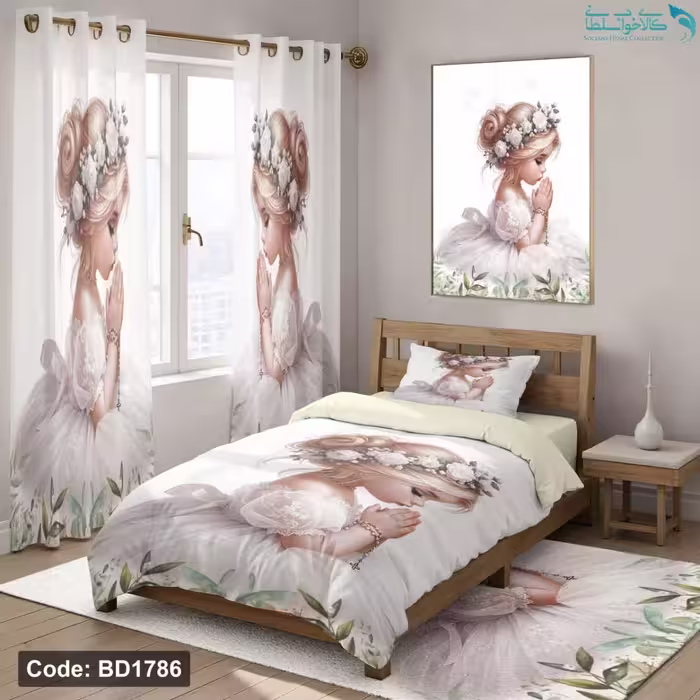 روتختی طرح رویای سفید پرنسس یکنفره کد BD1786