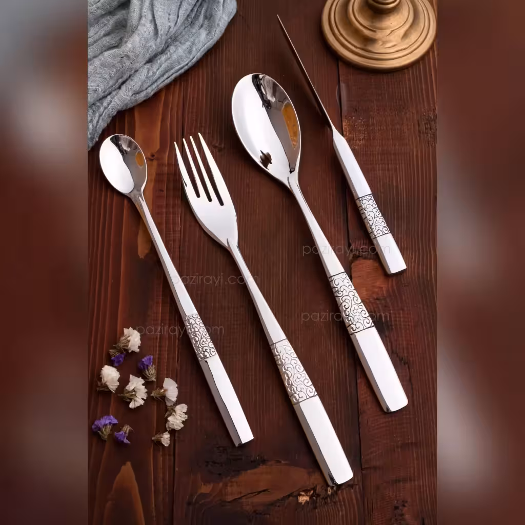 قاشق و چنگال غذاخوری 12 پارچه رولنزا مدل D56