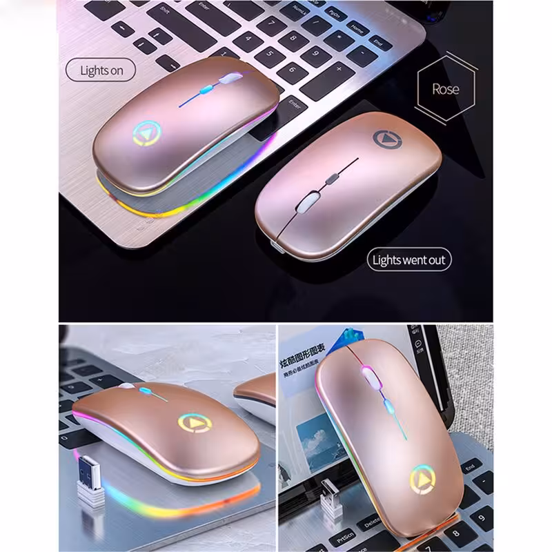 ماوس بی سیم شارژی مدل A2RGB  رزگلد