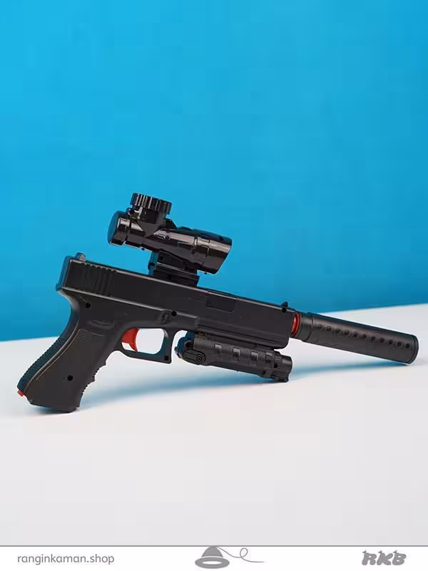 اسباب بازی کلت با صدا خفه کن کدColt toy with silencer910