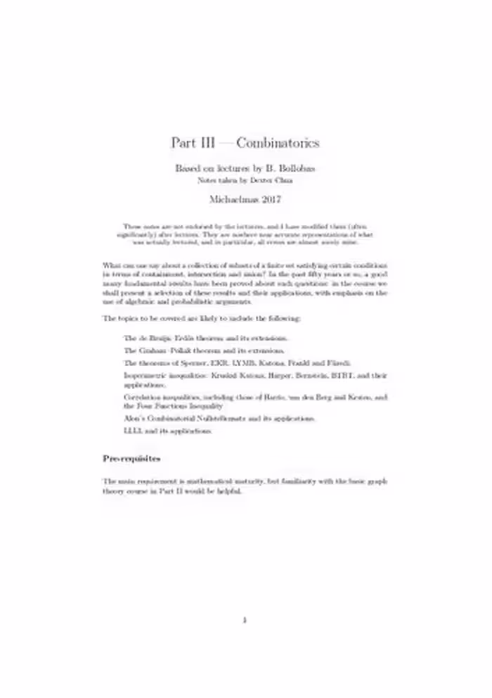 خرید و دانلود نسخه کامل کتاب Combinatorics