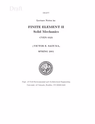خرید و دانلود نسخه کامل کتاب Finite Elements Part 2 (solid mechanics)