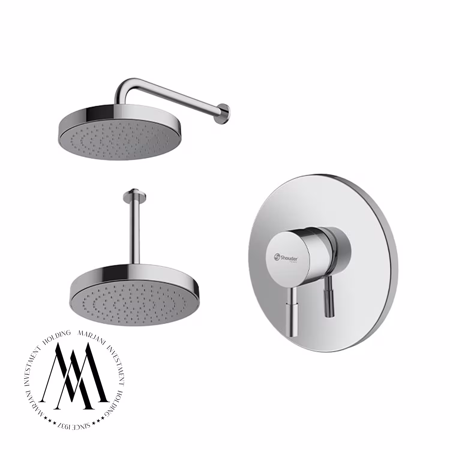 شیر حمام توکار شودر مدل مارینو تیپ 1 (کروم)