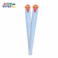 خط کش 15 سانتی چوبی دختر آبی آسمانی کد12