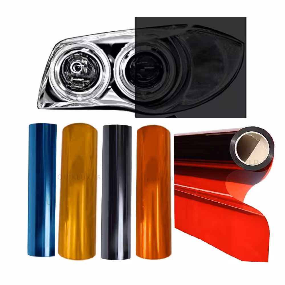 برچسب دودی و رنگی چراغ خودرو رول 1 متری