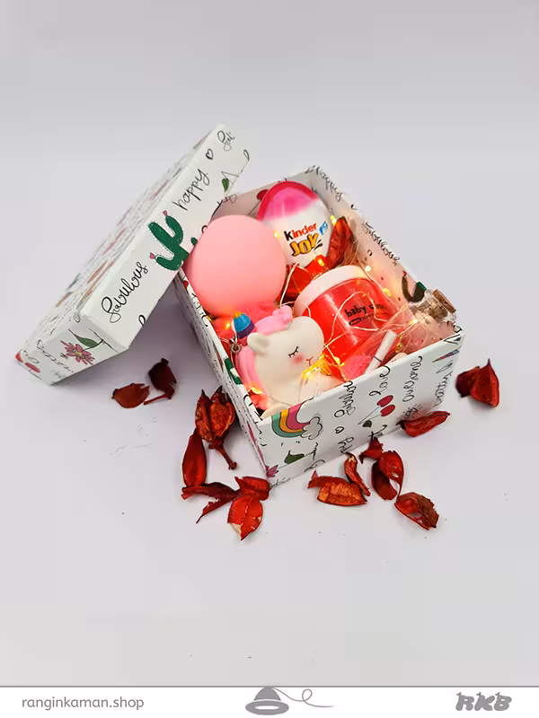 پک هدیه یونیکورن صورتی روز دختر (باکس)