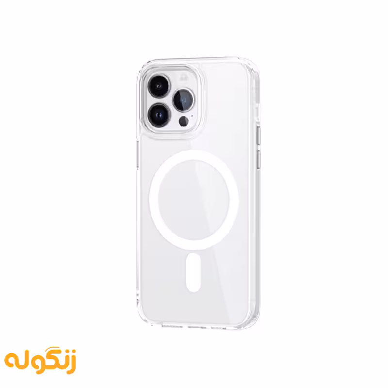 کاور شفاف گرین لاین مدل Magsafe Metal Buttons مناسب برای گوشی موبایل iPhone 15 Pro - زنگوله