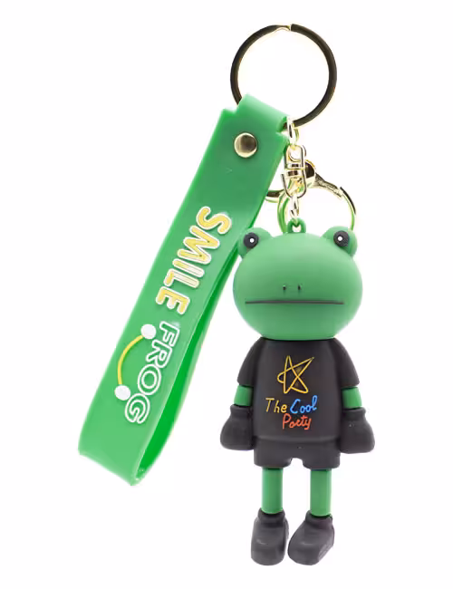 جاکلیدی سیلیکونی فانتزی طرح اسمایل فراگ