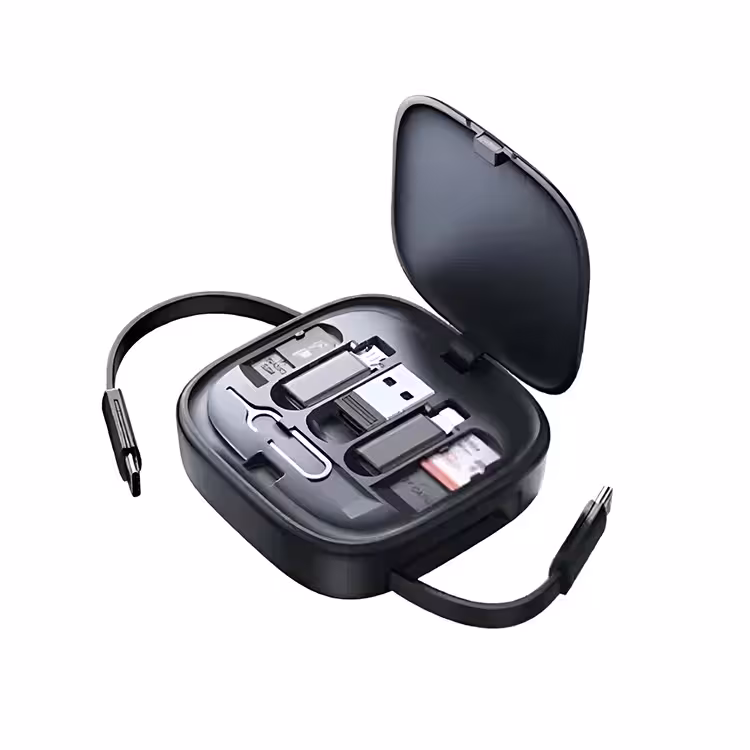 پک کابل چند منظوره یوسمز USAMS SJ650 توان 60 وات همراه با کابل جمع‌شونده