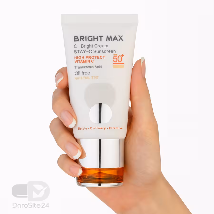 کرم ضد آفتاب سی برایت SPF50 برایت مکس رنگ طبیعی 50 میلی لیتر