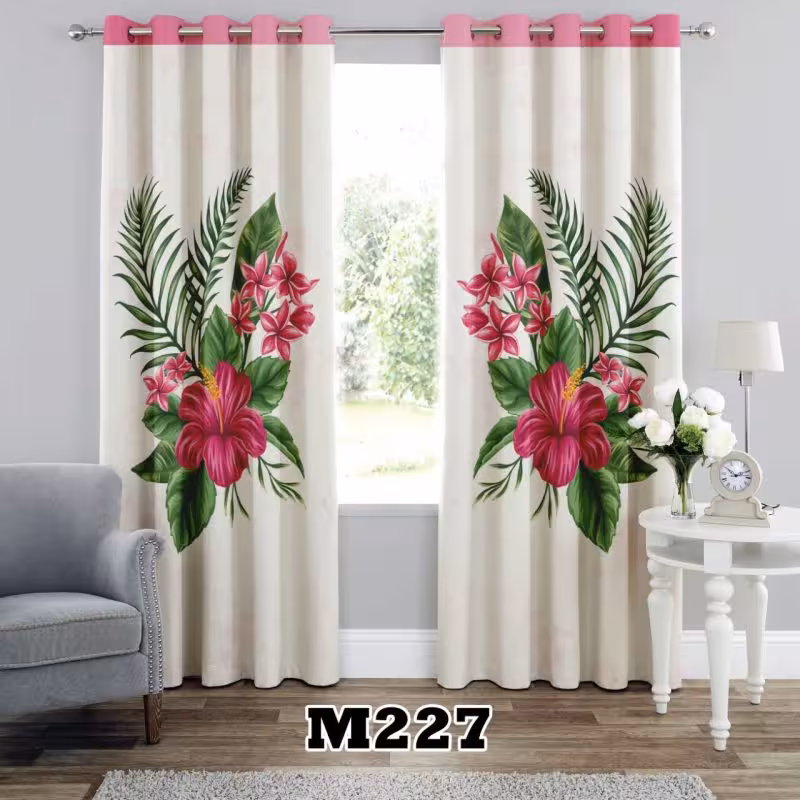 پرده سه بعدی طرح گل