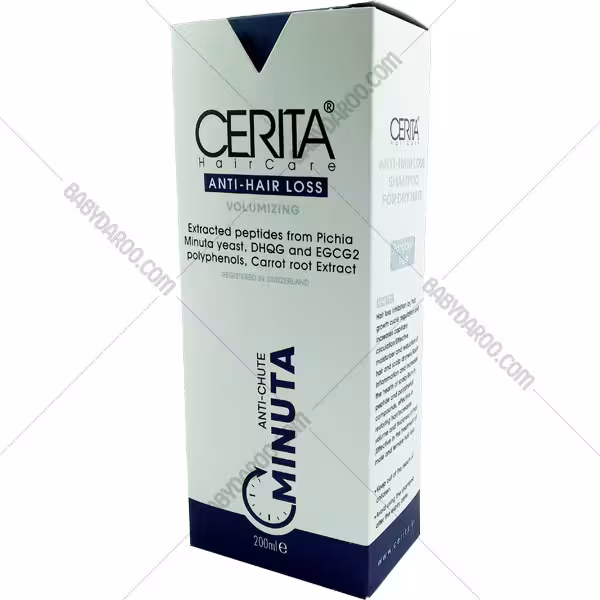 شامپو ضد ریزش مینوتا سریتا مناسب موهای خشک cerita minuta anti hair loss shampoo for dry hair