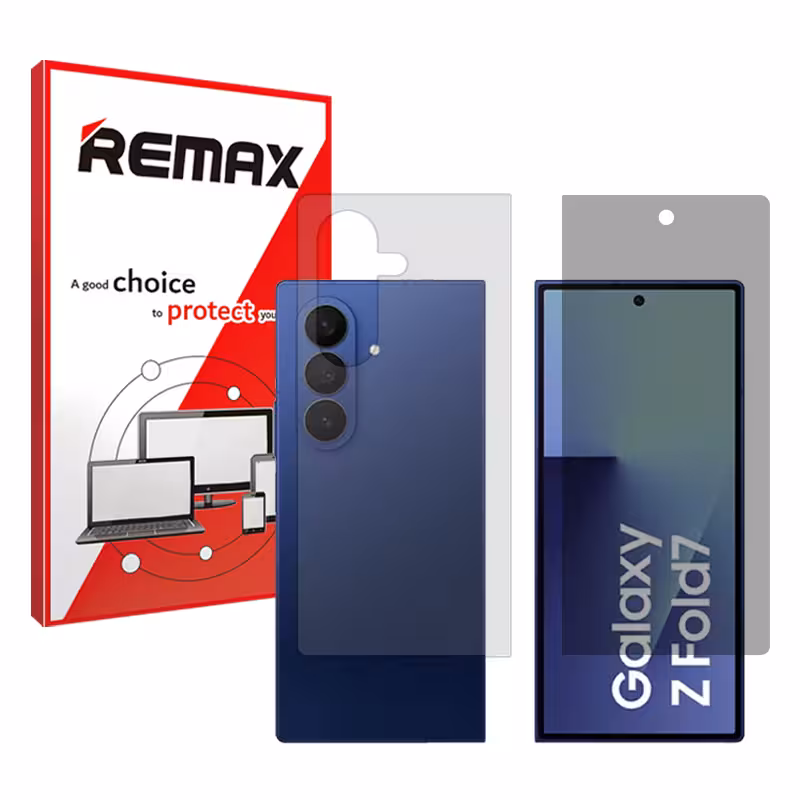 گلس سامسونگ Galaxy Z Fold7 مدل هیدروژلی پرایوسی به همراه محافظ پشت برند ریمکس کد SS