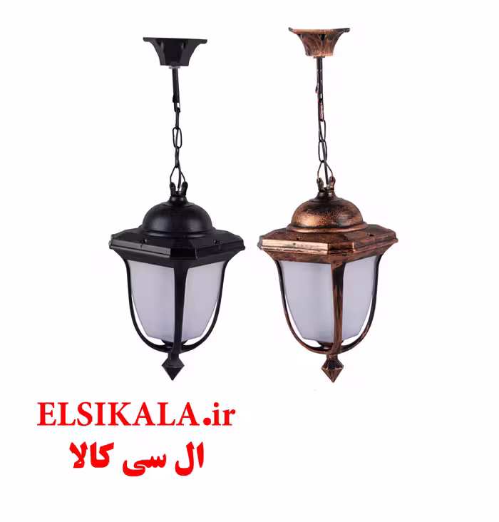 قیمت و خرید عمده چراغ حیاطی آویز مشکی مسی مدل لاله کارتن 12 عددی